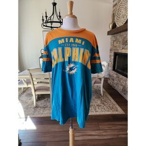 NFL Miami Dolphins Teal and Orange Tank Top